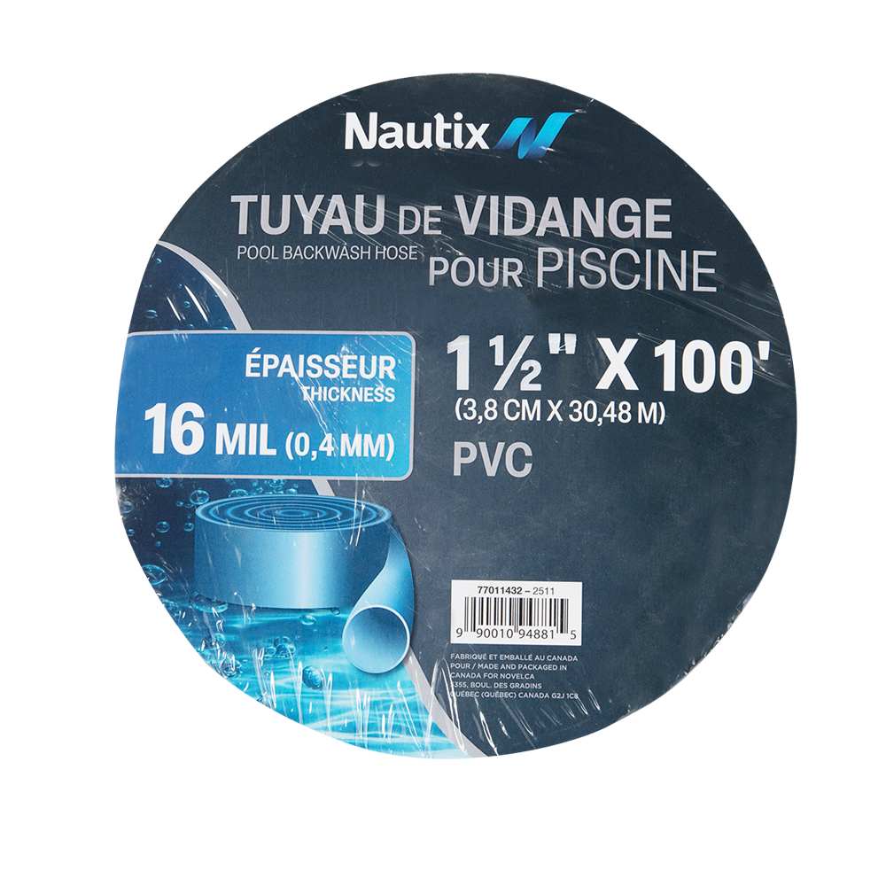 Tuyau de vidange pour piscine 1 1/2 po x 100 pi NAUTIX