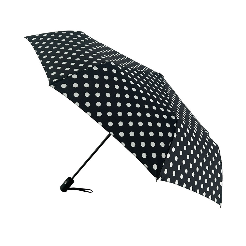 Parapluie à ouverture automatique noir et blanc 38 1/4 po