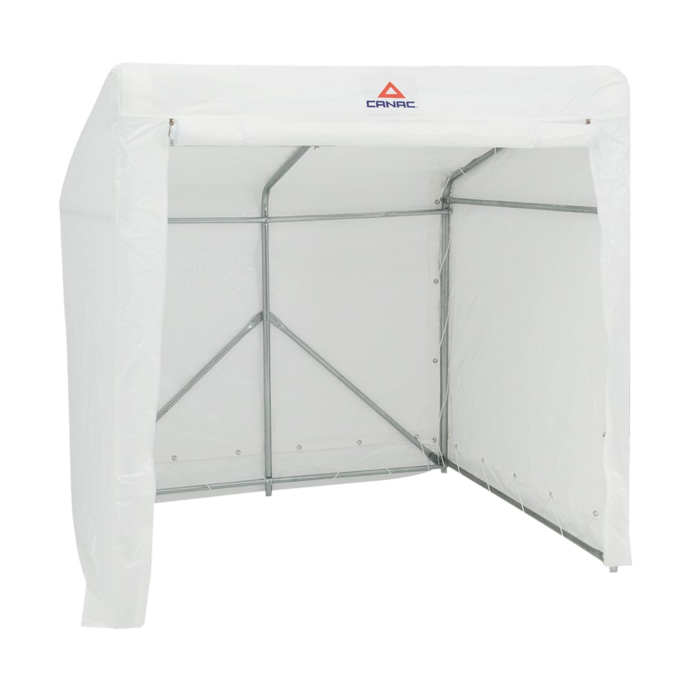 Abri utilitaire monopente blanc 5 pi x 6 pi (6 pi H)