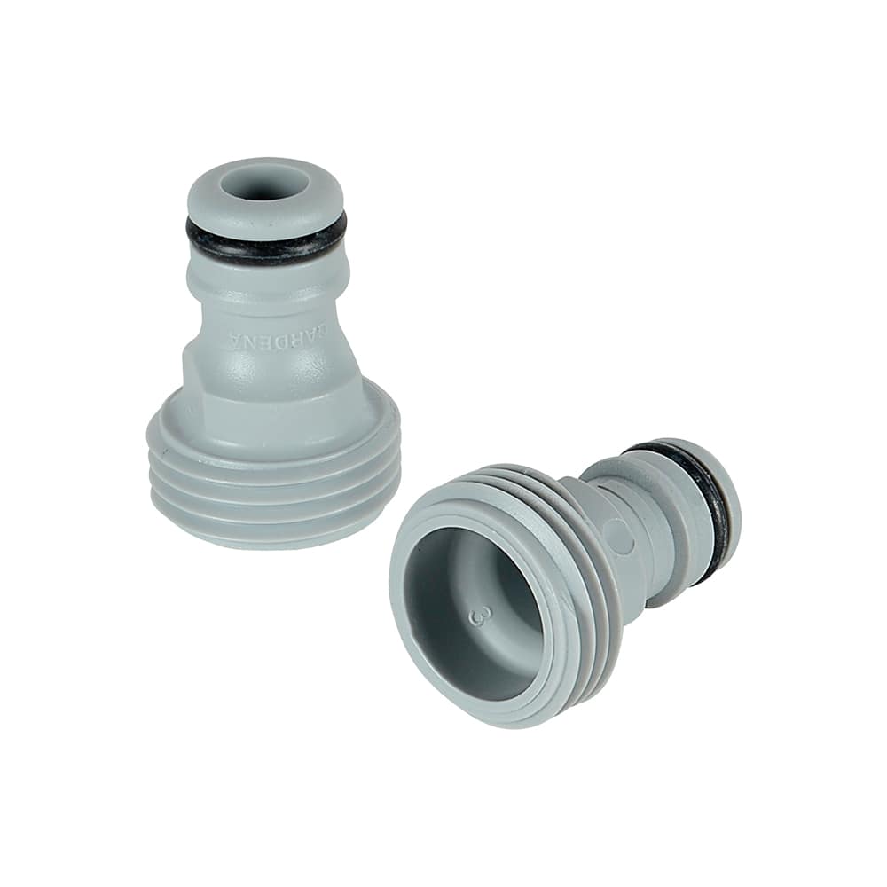 GARDENA Male Adapters for Garden Hose Pkg/2