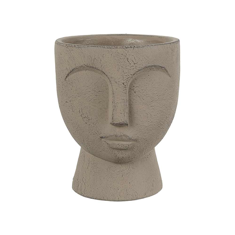 Cache-pot statue en ciment gris 7 po ASTELLA