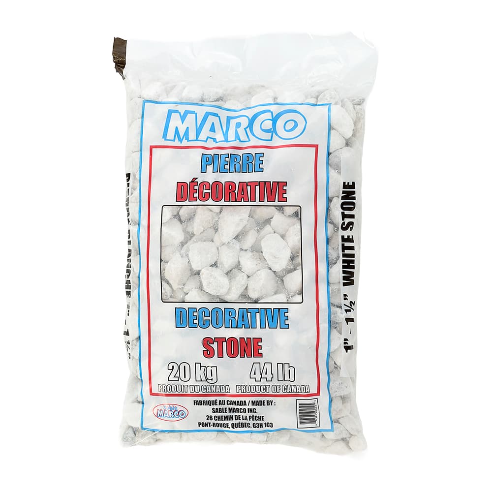 1 in. - 1 1/2 in. White Stone 20 kg