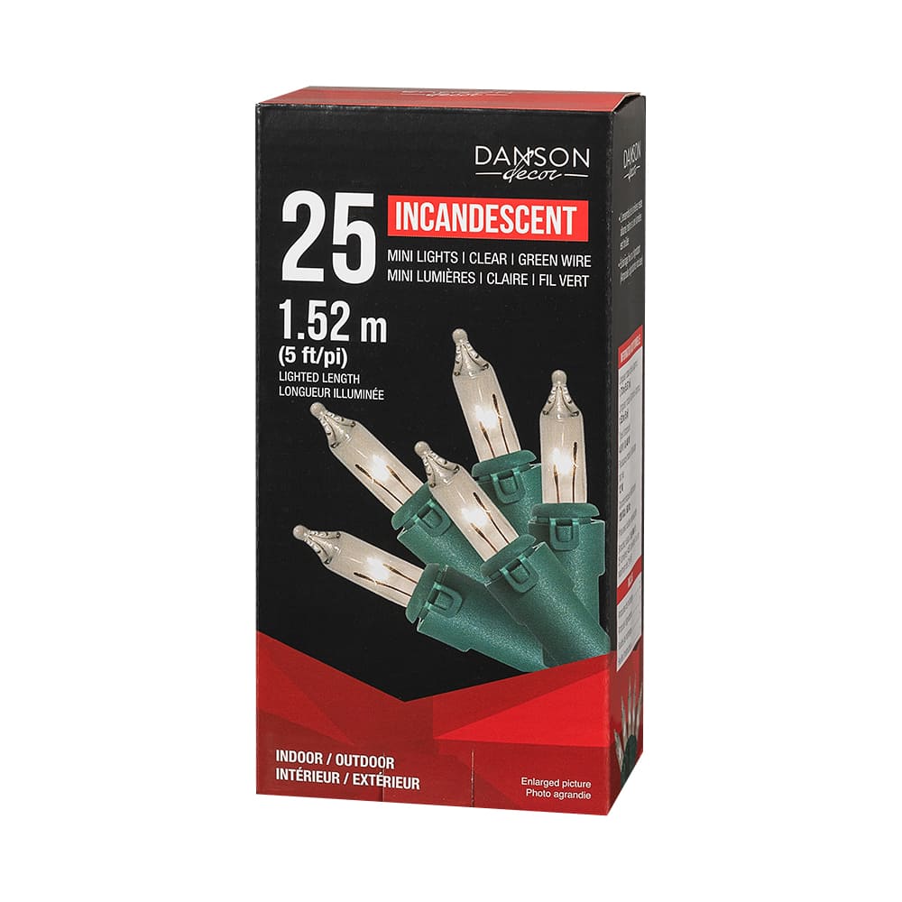 25 Miniature Lights Set Clear