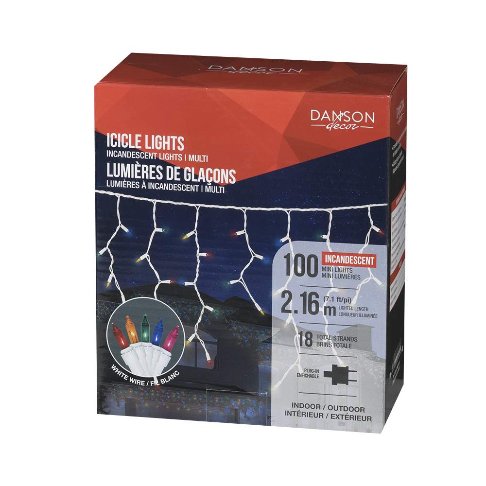 100 Miniature Cascading Light Set Multicolour