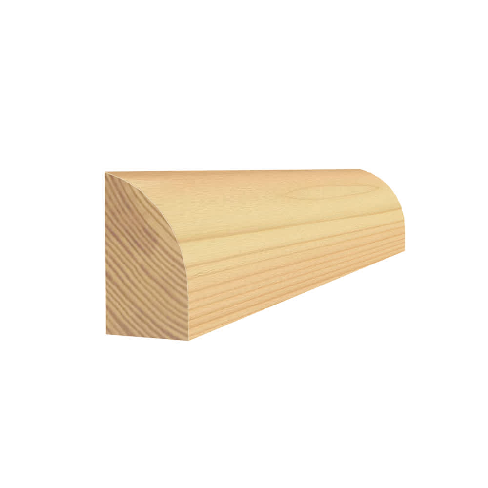 Clear Jointed Pine Quarter Round Moulding - 7/16 in. x 11/16 in. x 16 ft.