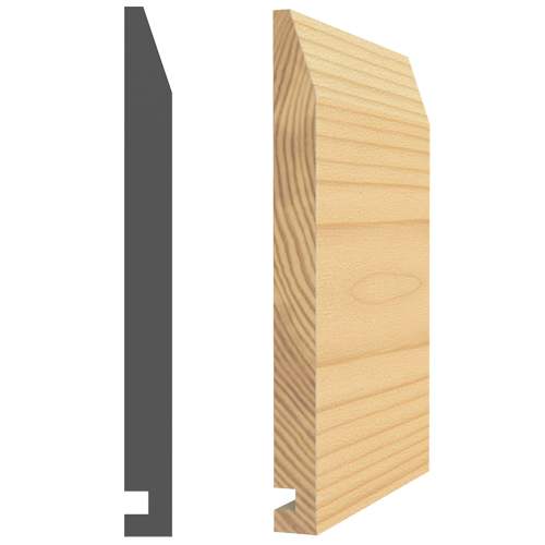 Plinthe Zen en pin clair jointé 1/2 po x 5 1/2 po x 8 pi