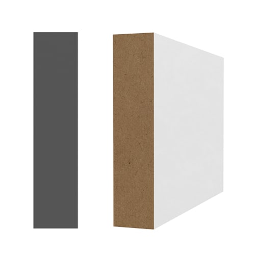 Chambranle rectangulaire en fibre de bois 5/8 po x 2 3/4 po x 7 pi