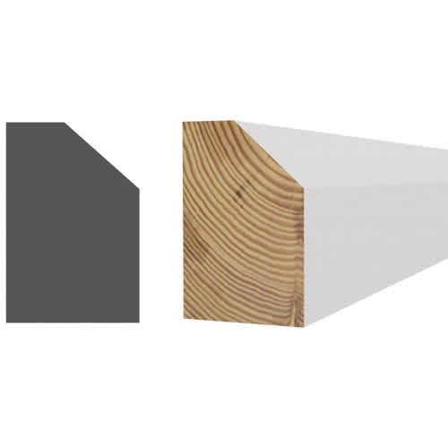 Quart de rond en pin jointé Zen 7/16 po x 11/16 po x 8 pi