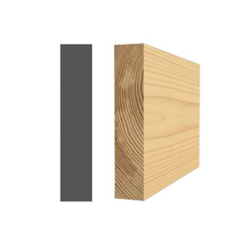 Chambranle en pin jointé 1/2 po x 2&nbsp;1/4&nbsp;po x 7 pi