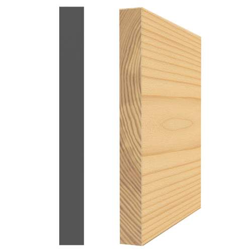 Plinthe en pin jointé 1/2 po x 4 1/2 po x 8 pi