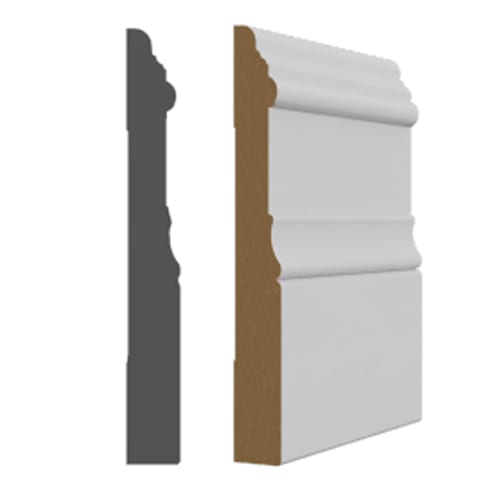 Plinthe en fibre de bois 5/8 po x 5 po x 8 pi