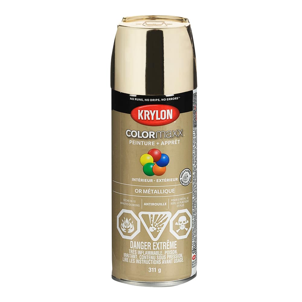 Peinture et apprêt Colormaxx or métallique 340 g