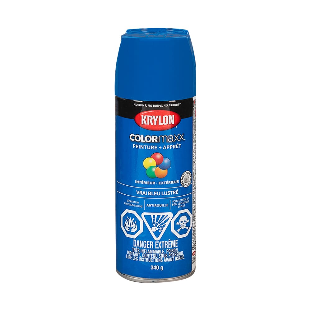 Peinture et apprêt Colormaxx vrai bleu lustré 340 g