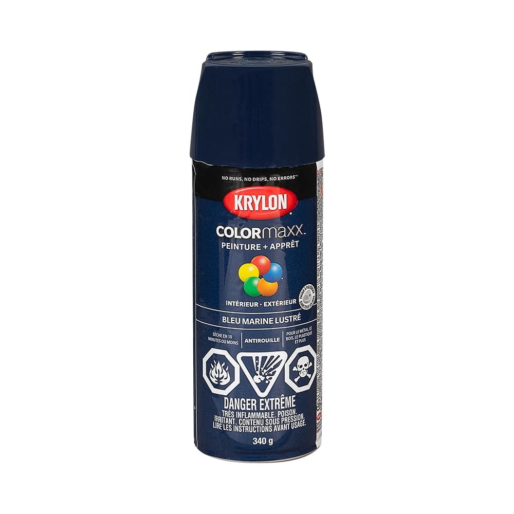 Peinture et apprêt Colormaxx bleu marine lustré 340 g