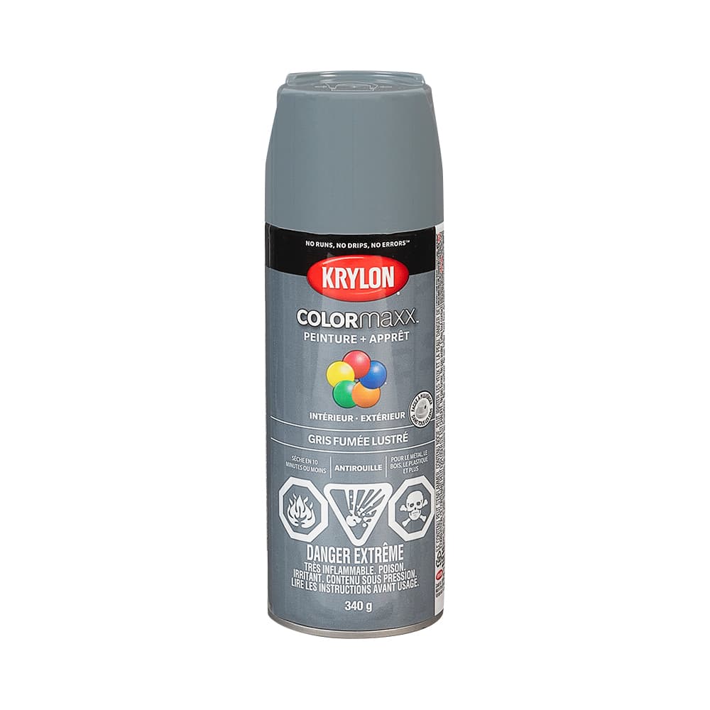 Peinture et apprêt Colormaxx gris fumée lustré 340 g
