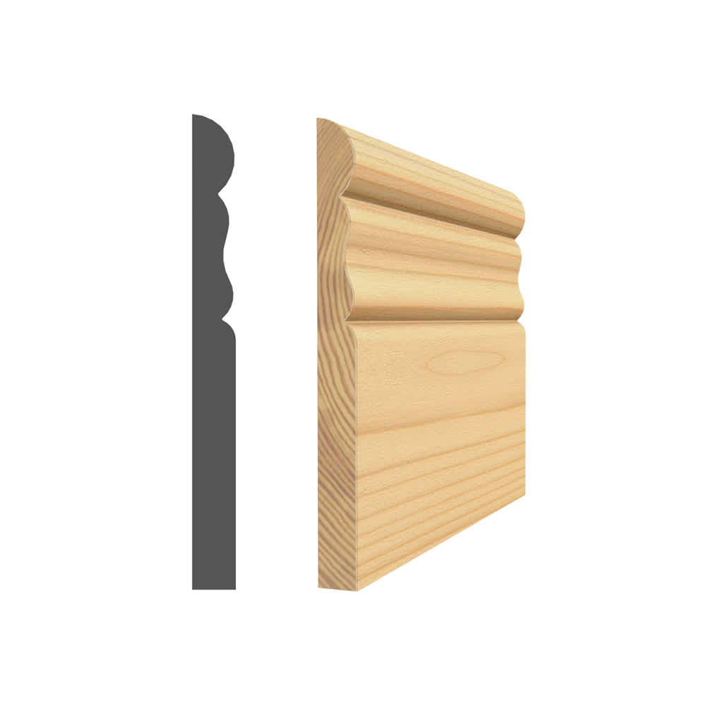 Colonial Clear Jointed Pine Baseboard 5/16 in. x 3 1/8 in. x 8 ft.