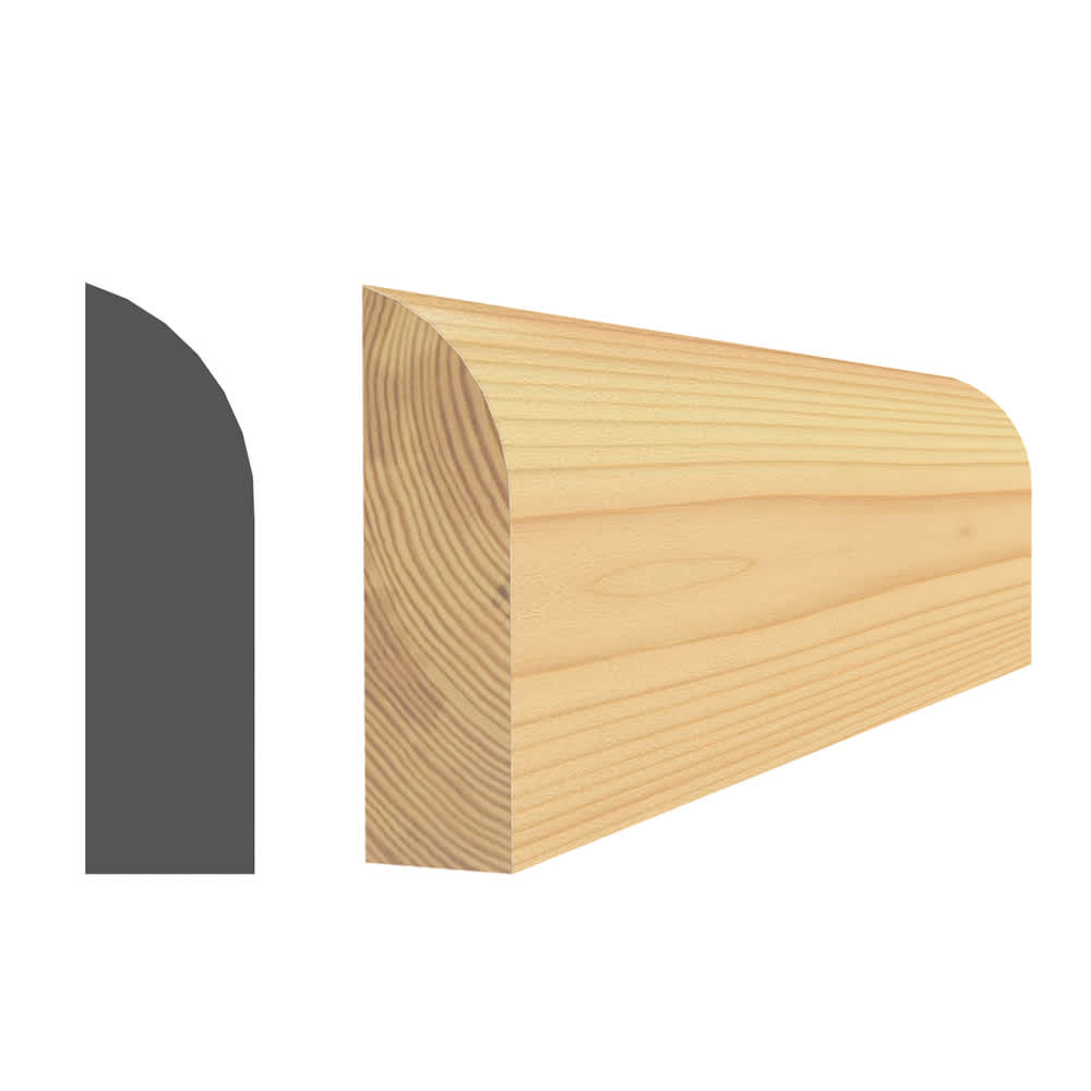 Clear Jointed Pine Door Stop 5/16 in. x 1 1/16 in. x 7 ft.