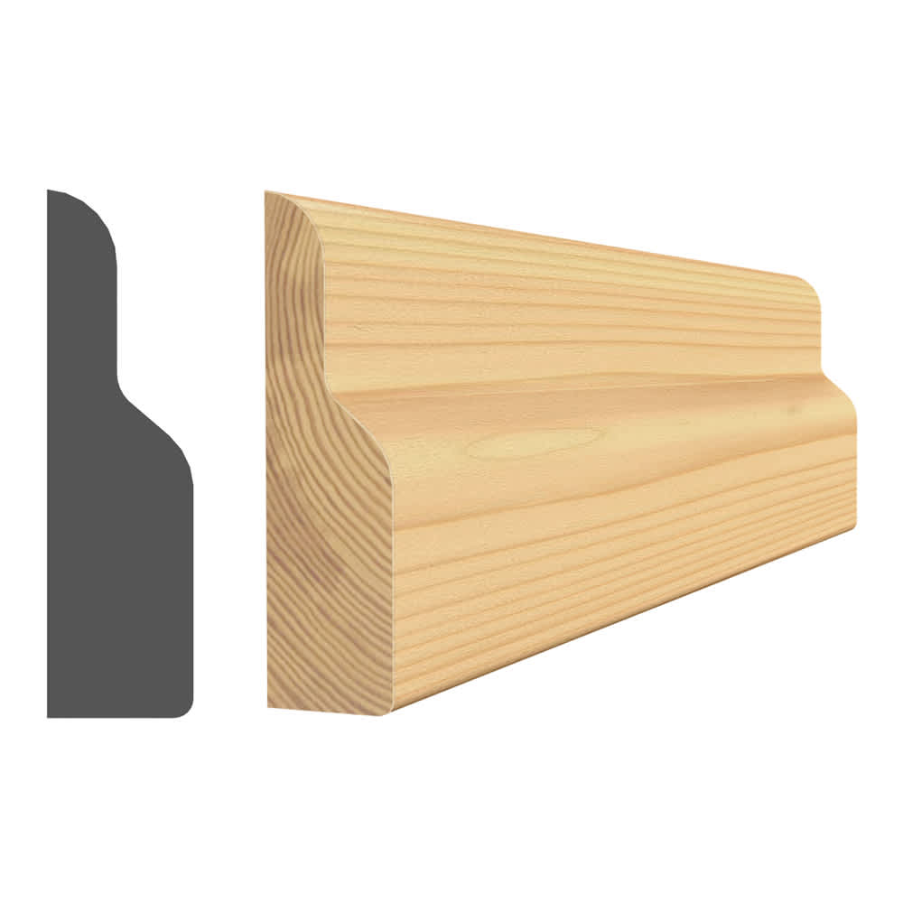 Colonial Clear Jointed Pine Door Stop 5/16 in. x 1 1/16 in. x 7 ft.