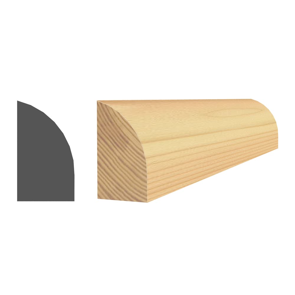 Clear Jointed Pine Quarter Round Moulding - 7/16 in. x 11/16 in. x 8 ft.