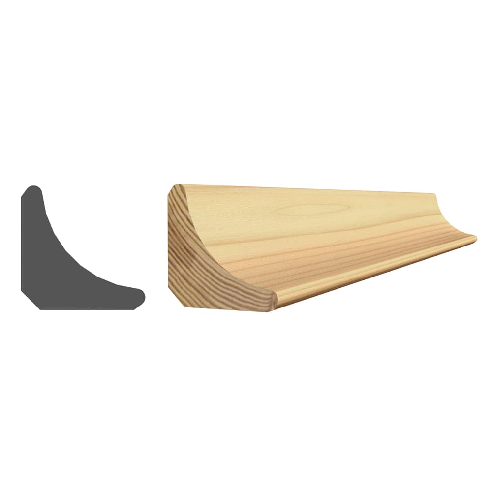 Clear Jointed Pine Cove Moulding - 1/2 in. x 1/2 in. x 8 ft.