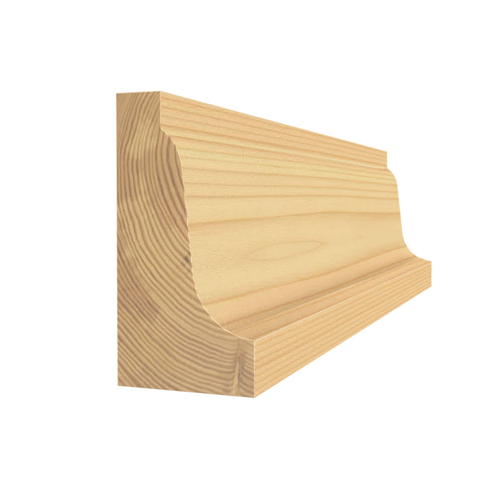 Moulure à panneau en pin clair jointé 9/16 po x 1 1/8 po x 8 pi