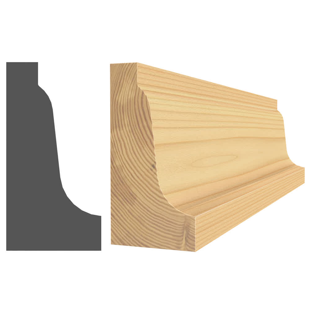 Clear Jointed Pine Panel Moulding 9/16 in. x 1 1/8 in. x 8 ft.