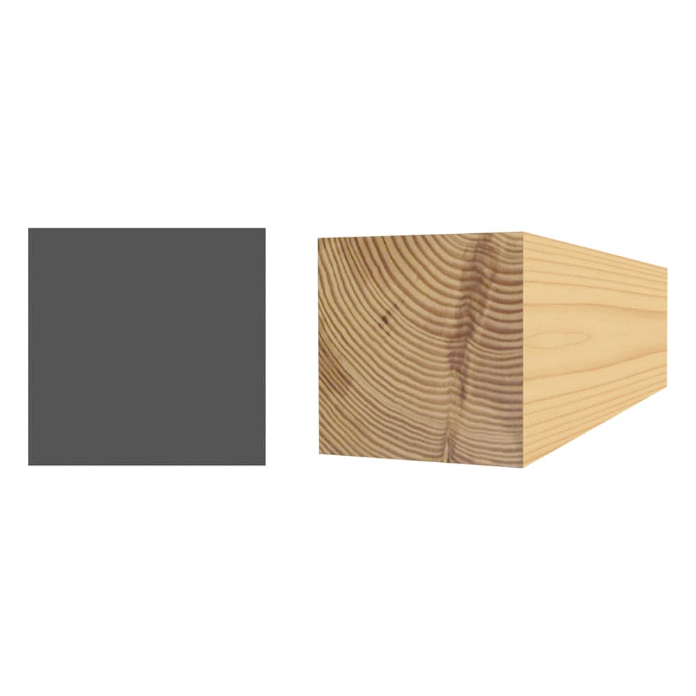 Carré en pin clair jointé 1 1/16 po x 1 1/16 po x 8 pi