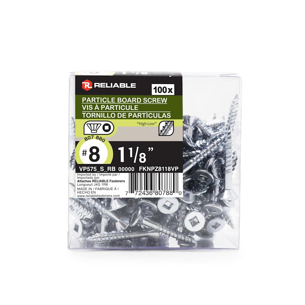 Particle Screws 1-1/8 in.n° 8 100/Box - Canac