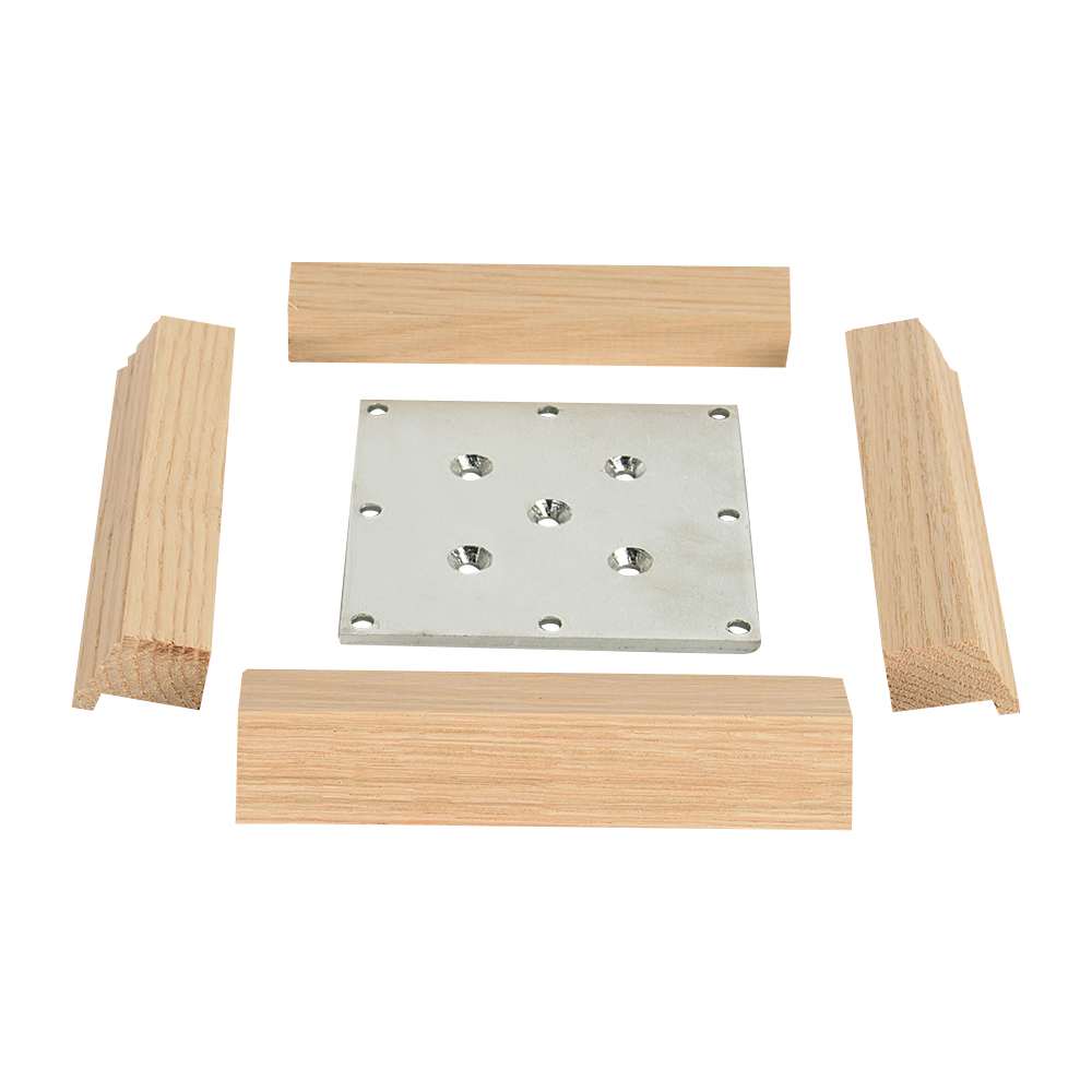 Ensemble de fixation pour poteau de rampe en chêne 3 1/2 po et plus