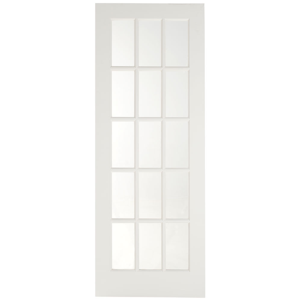 Porte française en pin jointé avec apprêt 30 po