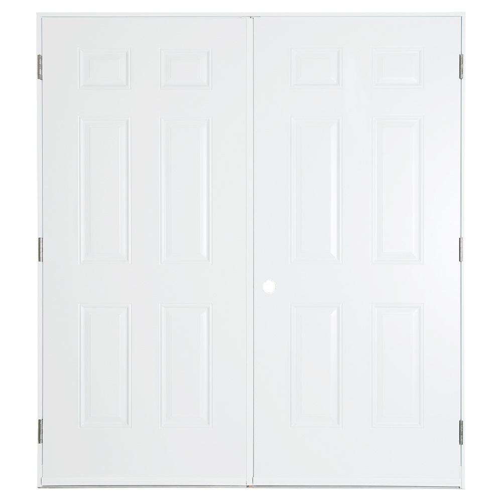 Porte de cabanon jumelle en acier 72&nbsp;po droite