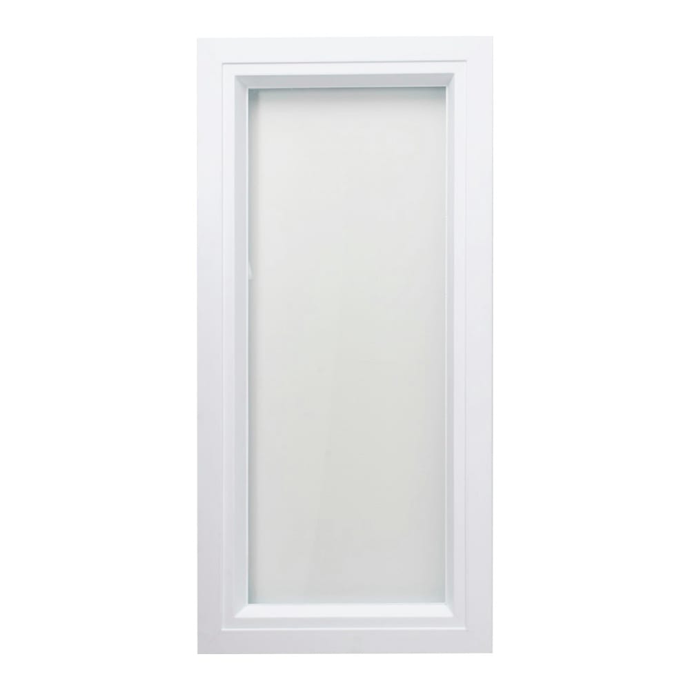 Fenêtre de cabanon fixe 17 po x 35 po blanc