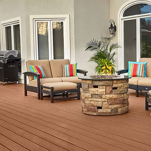 Planche de patio composite Trex Enhance Basics rainurée Saddle 5&nbsp;1/2&nbsp;po&nbsp;x&nbsp;12&nbsp;pi