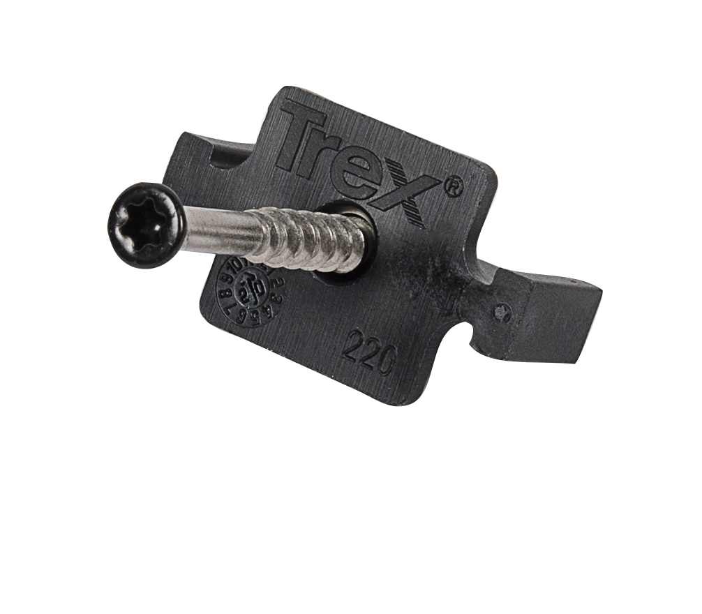 Fixations pour planches rainurées composite Trex Pqt/900