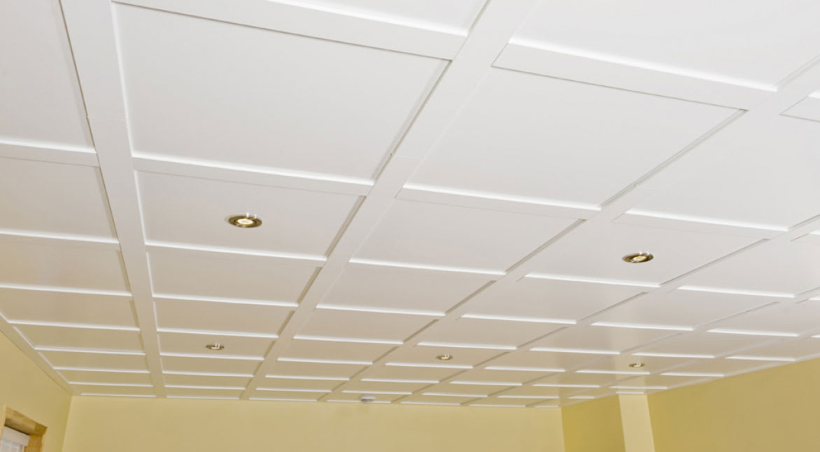 Tuiles pour plafond suspendu Embassy 2&nbsp;pi&nbsp;x&nbsp;2&nbsp;pi Pqt/4