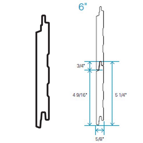 Revêtement de bois Maibec Contemporain Em+ 6&nbsp;po ambre algonquin