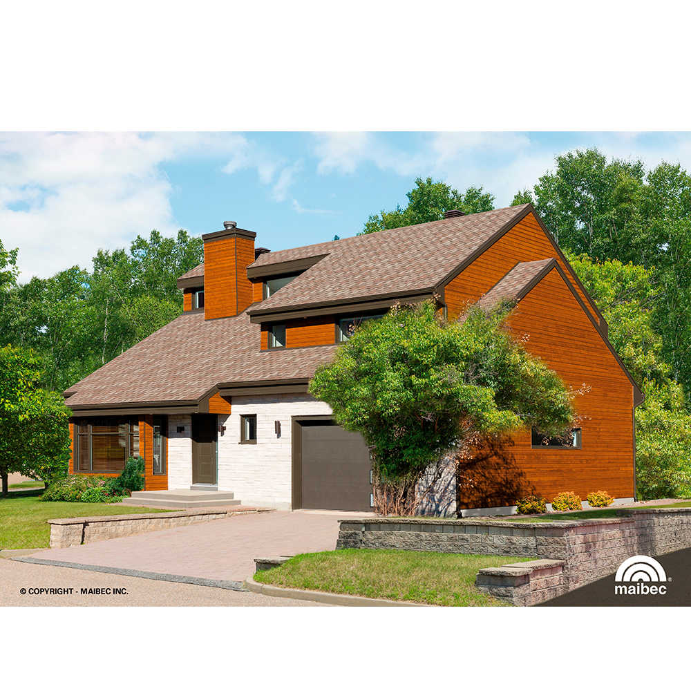 Revêtement de bois Maibec Contemporain Em+ 6&nbsp;po brun muskoka