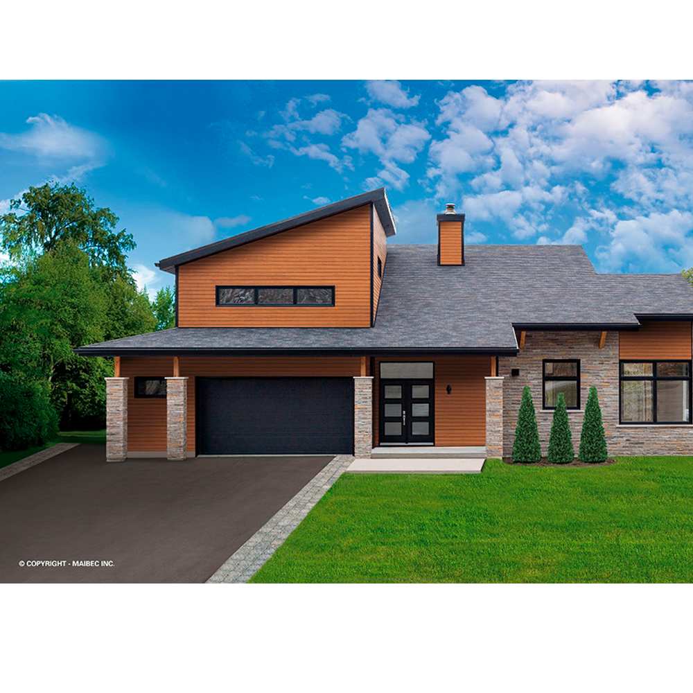 Revêtement de bois Maibec Contemporain Em+ 6&nbsp;po brun muskoka