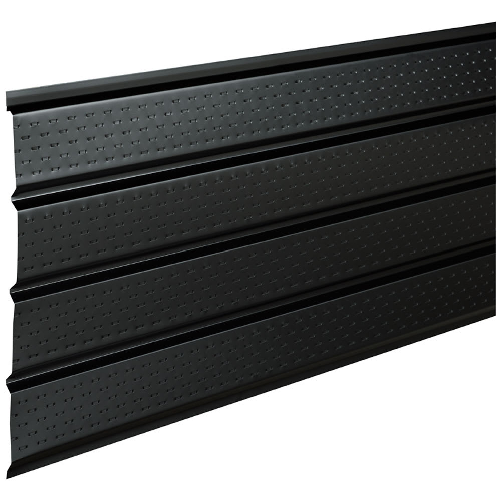 Black Standard Gauge Aluminum Ventilated Soffit 16&nbsp;in&nbsp;x&nbsp;12&nbsp;ft