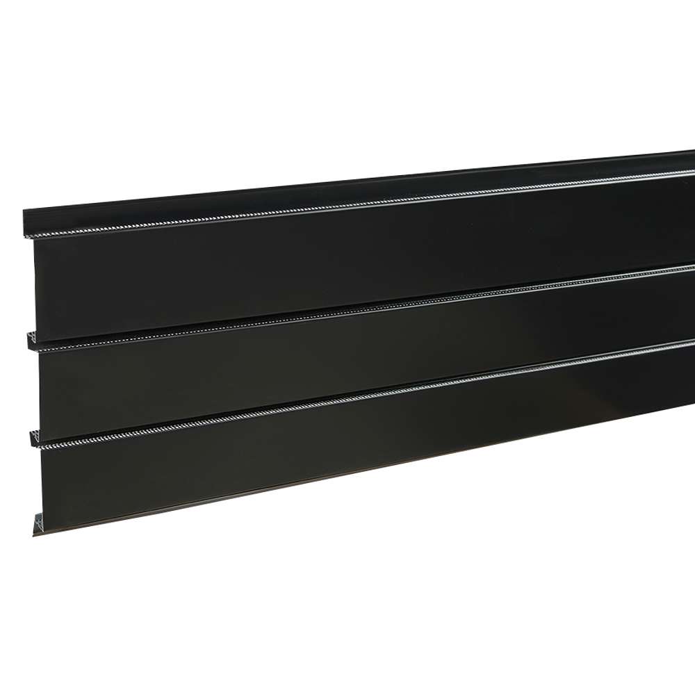 Black Truvent Hidden Vent Aluminum Ventilated Soffit 12 in x 12 ft