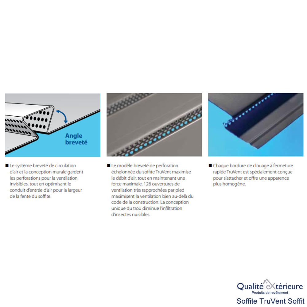 Black Truvent Hidden Vent Aluminum Ventilated Soffit 12 in x 12 ft