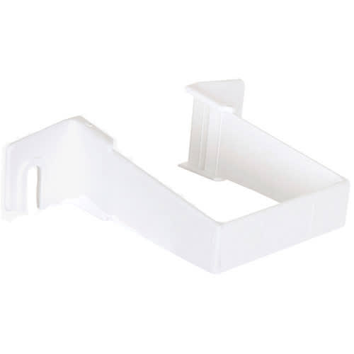 Fixation pour descente de gouttière en vinyle blanche