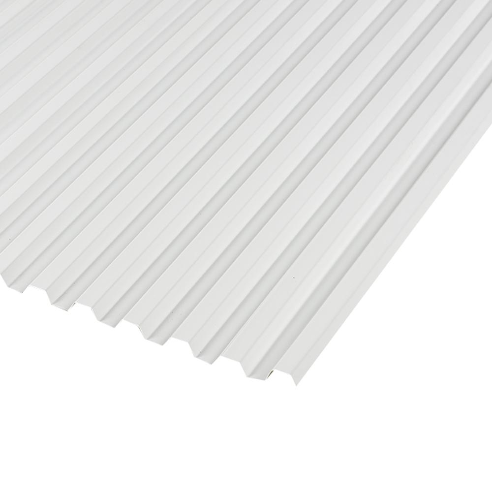 Panneau mural ondulé Rib blanc 36 po x 146 po