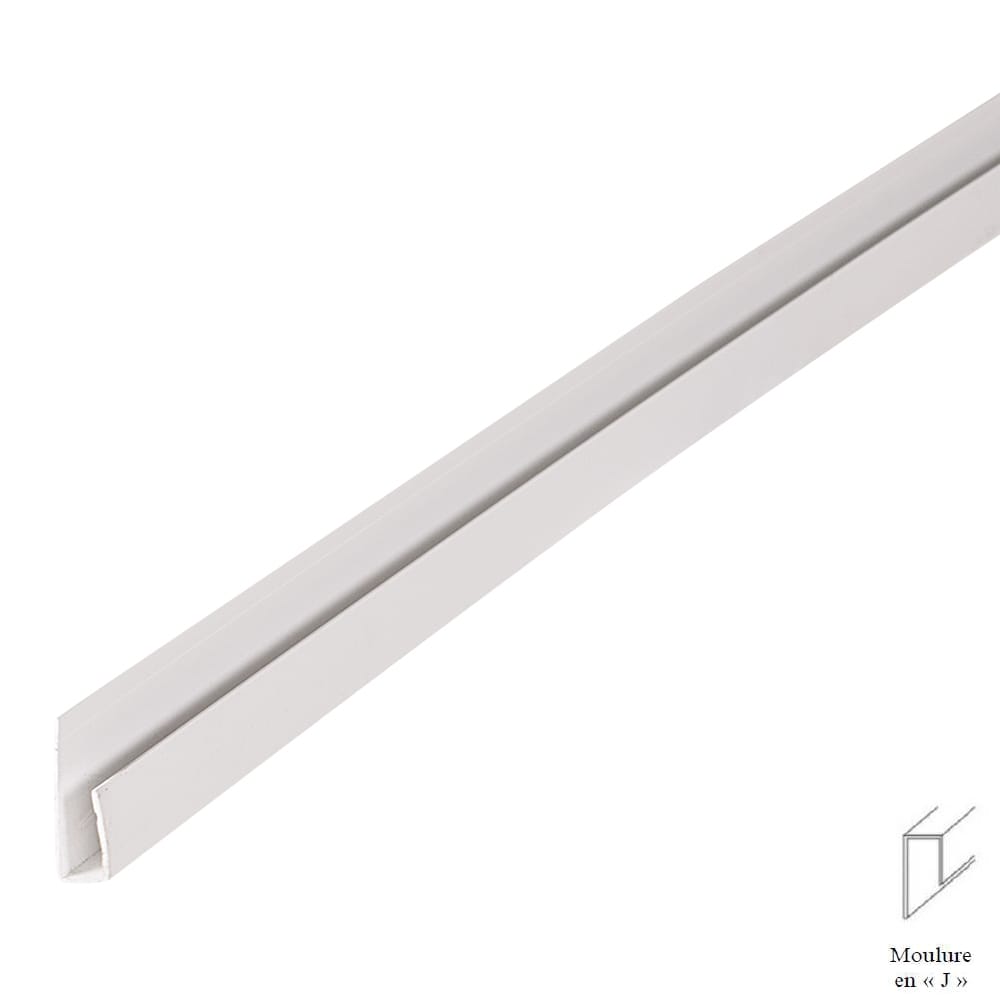 Moulure en J pour revêtement de vinyle vertical Agri-Pro blanc 10 pi