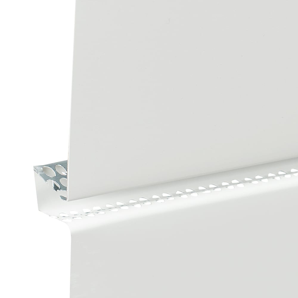 Soffite en aluminium à ventilation invisible Truvent blanc 12&nbsp;po&nbsp;x&nbsp;12&nbsp;pi