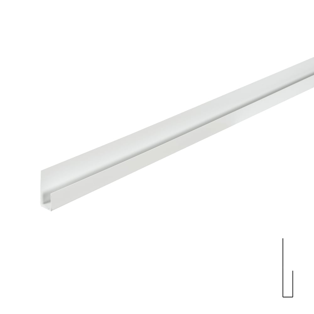 Moulure en J pour panneau mural ondulé Rib blanc 10&nbsp;pi