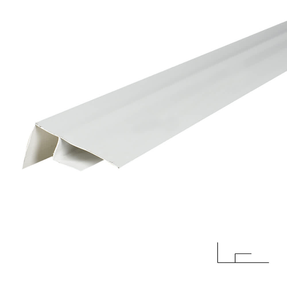 Coin intérieur pour panneau mural ondulé Rib blanc 10 pi