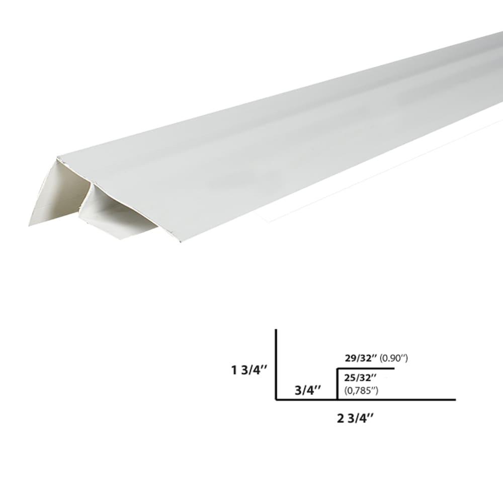 Coin intérieur pour panneau mural ondulé Rib blanc 10 pi