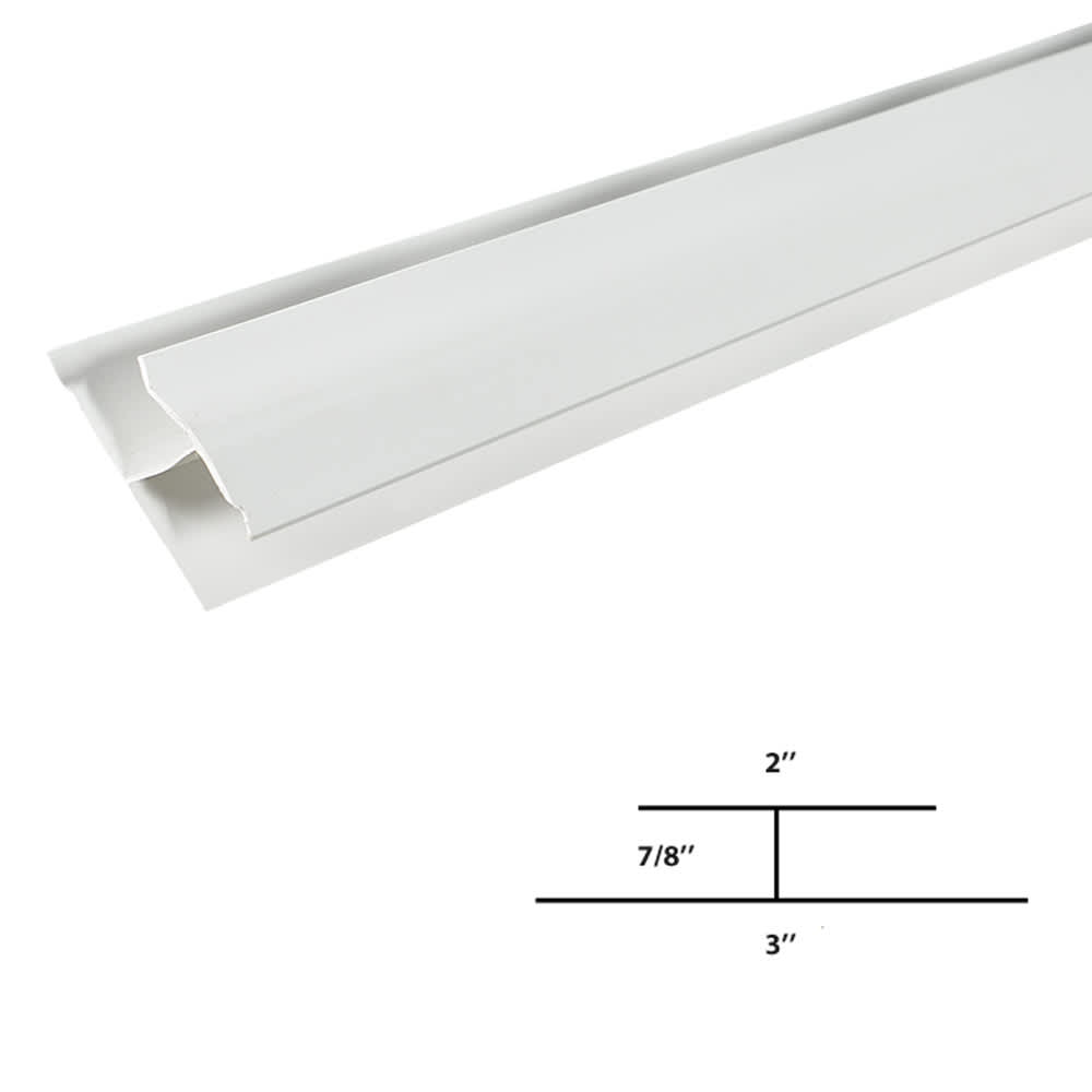 Moulure en H pour panneau mural ondulé Rib blanc 10 pi