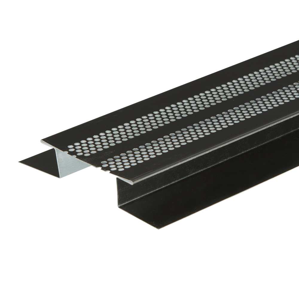 Moulure ventilée pour soffite noire 10&nbsp;pi